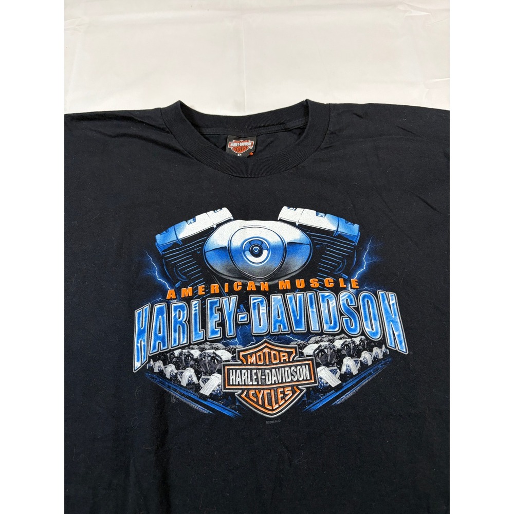 Harley-Davidson American Muscle T-Shirt Black 2X Spitzie's Saratoga Springs NY